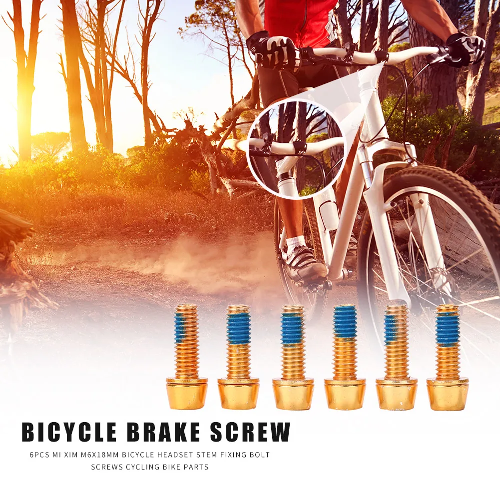 

6 шт Mi Xim M6x18mm велосипедная рулевая колонка стержень фиксирующий Болт Винты Велоспорт велосипед Запчасти горный велосипед инструменты для р...