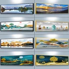 Скандинавский абстрактный Золотой олень пляж Закат пейзаж плакаты и принты картины на холсте настенные картины для декора гостиной