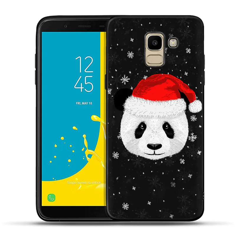 Санта Клаус силиконовый чехол для телефона для samsung Galaxy J3 J5 J7 J2 Pro J4 J6 плюс J8 Etui Рождественский подарок