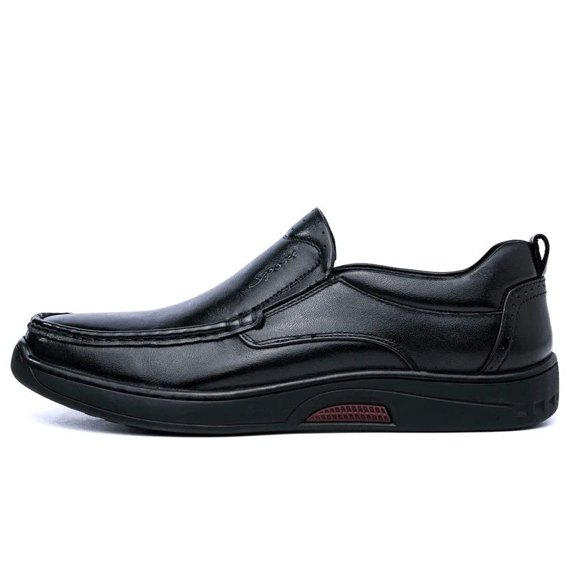 

Leather shoes men's autumn Leather Men's shoes round head leisure shoes top layer leather breathable soft