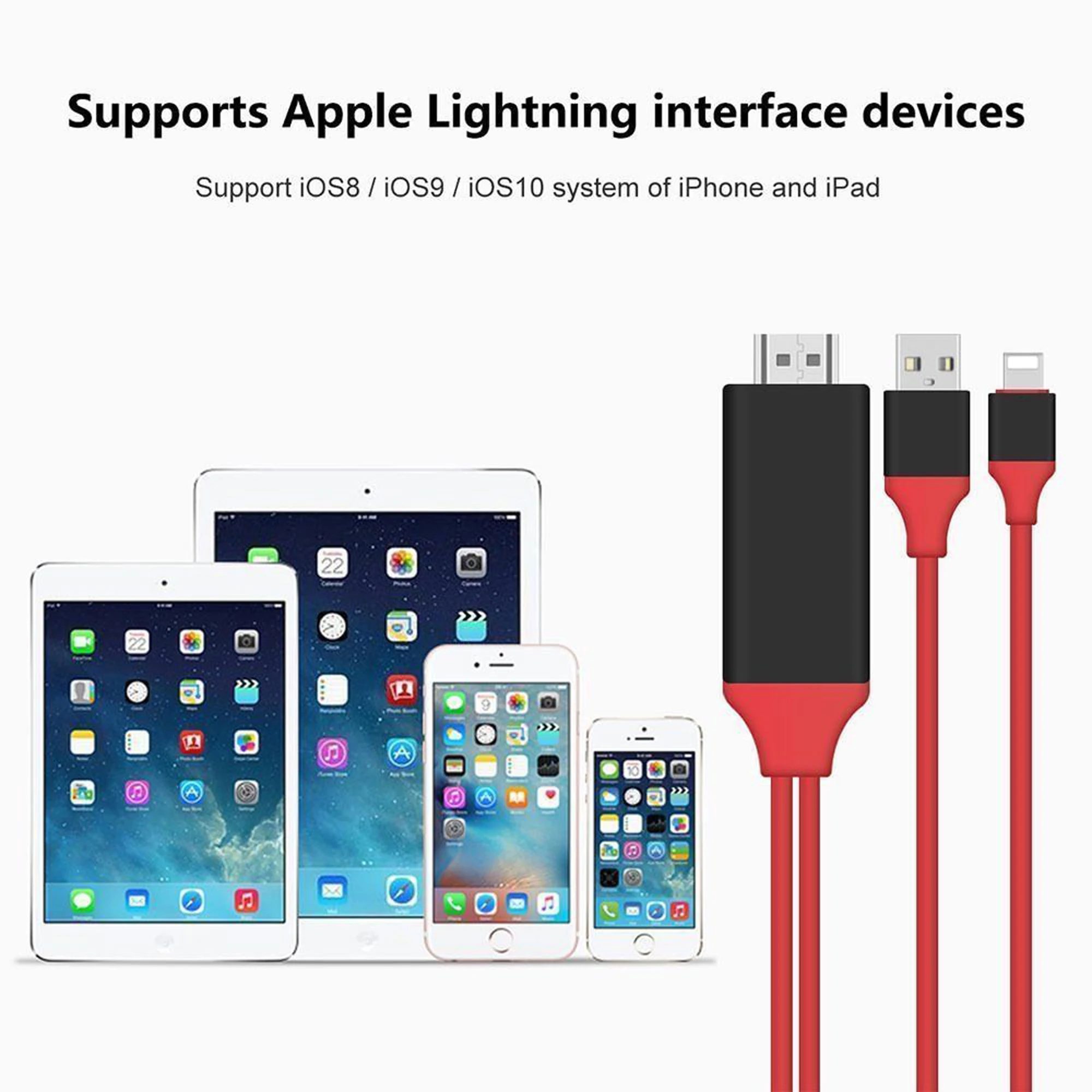 Профессиональный HDMI Кабель-адаптер для Apple Interfaceto цифровой av-конвертер iPad iPhone iOS