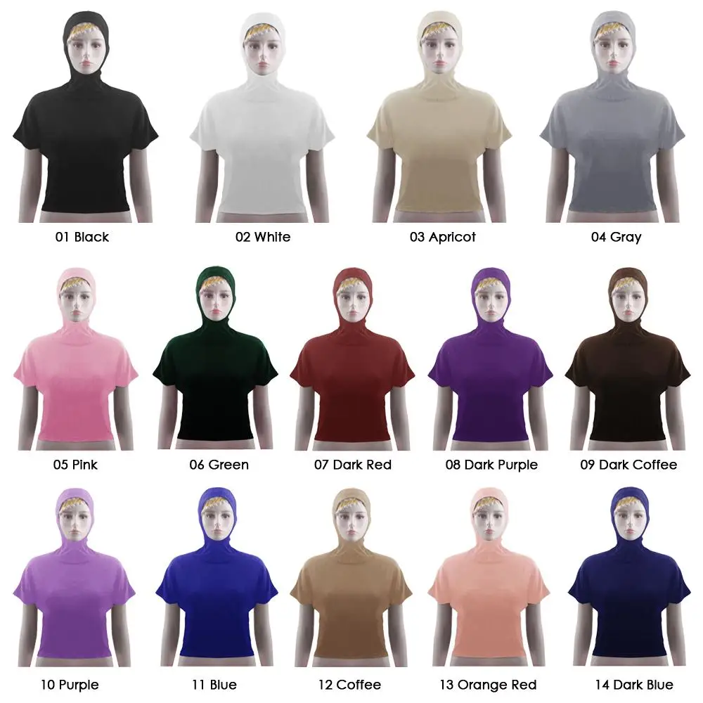 Женский мусульманский топ с капюшоном солнцезащитный Купальник короткий рукав