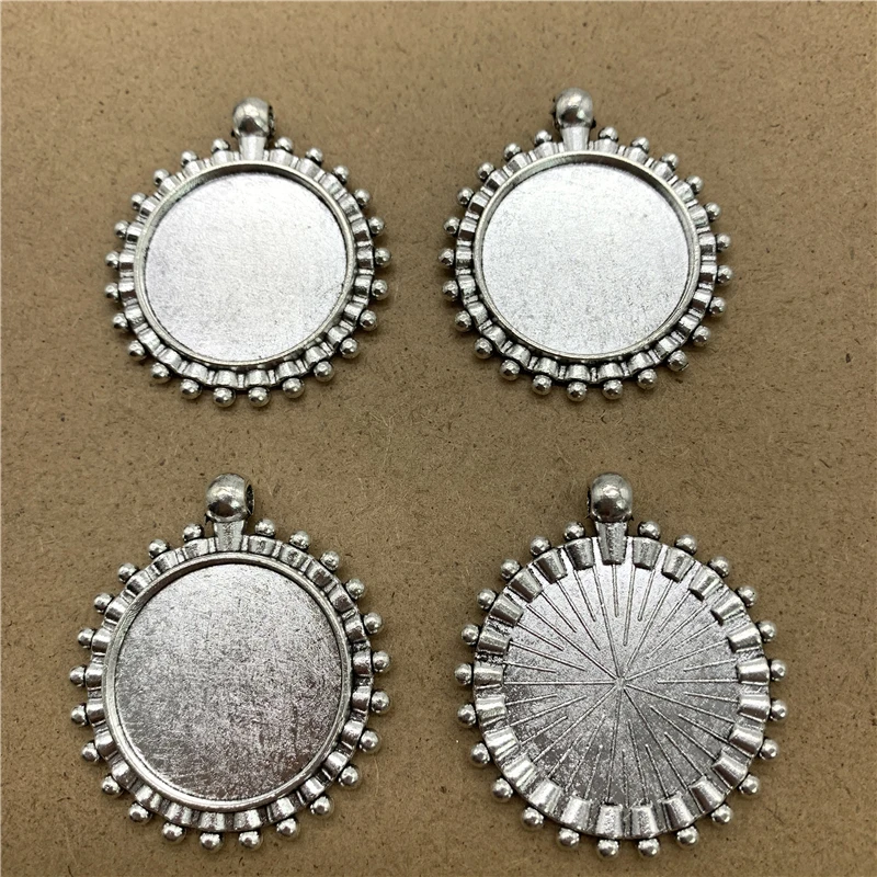 Настройки кабошона из сплава 2 шт. 25 мм стеклянный кабошон металлическая основа