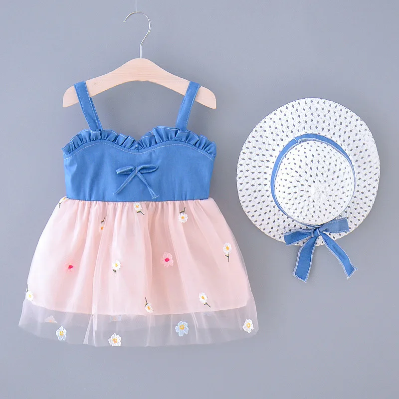 

Girls summer Dress Summer Cotton Children Clothing Sleeveless Toddler Princess Kids Dresses for Girls Clothes Embroidery Vestido