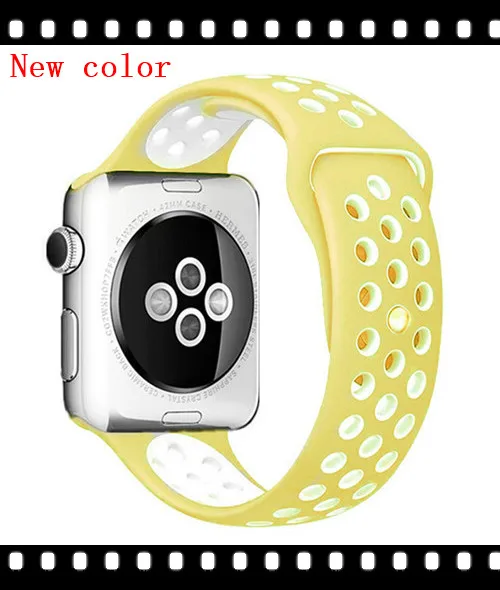 Ремешок для apple watch band 44 мм 40 мм correa apple watch 4 3 band 42 мм/38 мм iwatch спортивный силиконовый ремешок-браслет аксессуары для часов - Цвет ремешка: mellow yellow