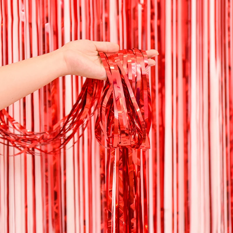 1×2m Rain Silk Curtain Wedding Decoration Birthday Party Colorful Door Ccurtain Props Hot Sale Stage Bbanner Ribbon Decor | Дом и сад