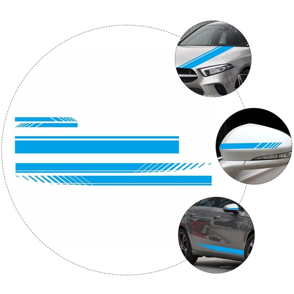

5pcs Car Body Side Stickers Rear View Mirror Stickers Fashionable Car Sticker
