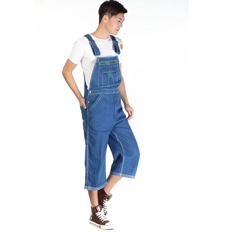 

Jeans For Men Men's Denim Overalls Men's Overalls Jumpsuit Large size strap Straight pants Blue jeans More sizes 48 50