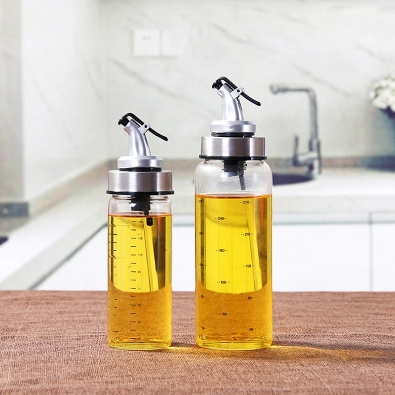 

Cooking Seasoning Oil Bottle Sauce Bottle Glass Storage Bottles for Oil and Vinegar Creative Oil Dispenser For Kitchen Accessory