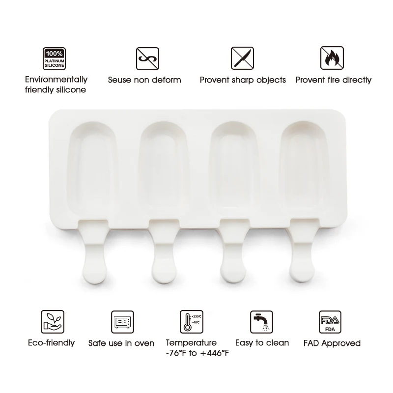 

Ice Cream Molds Silicone Popsicle Mold Freeze Ice Cream Maker DIY Dessert Mould Form For Popsicle Mould Cakesicle Mold Tools