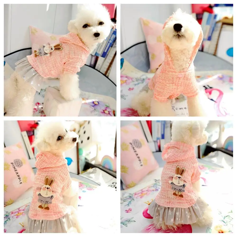 Розовое флисовое пальто для собаки теплое щенка толстый воротник XS XL Одежда