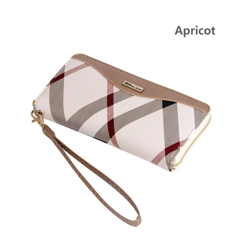 9027 apricot Роскошный клатч, Женский кошелек для монет, держатель для карт, кошелек, женский классический клатч, женская сумка для женщин, женская сумка известного бренда 04 - Цвет: 9027 apricot