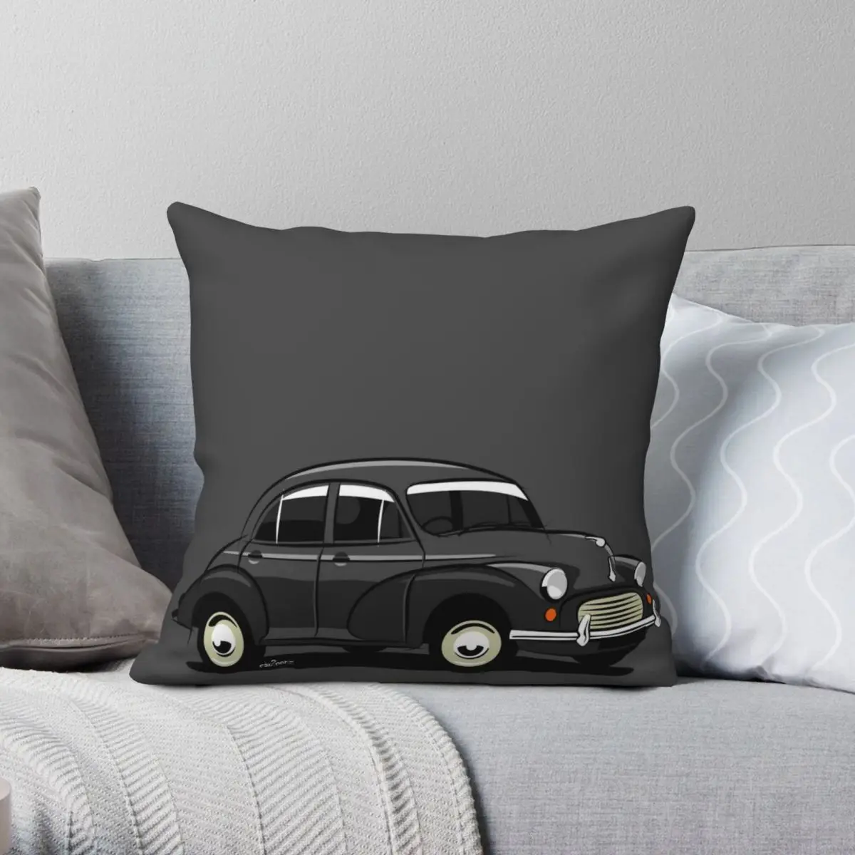 

Morris Minor 1000 4-door Square Pillowcase Polyester Linen Velvet Printed Zip Decor Pillow Case Car Cushion Cover 18"