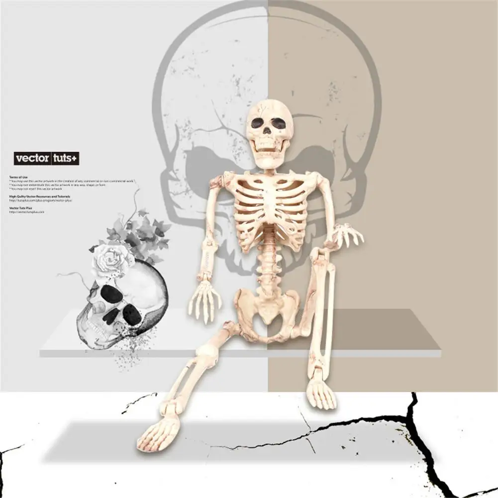 Poseable Skeleton Figure With Movable Joints Haunted House Props For Halloween Party Decoration