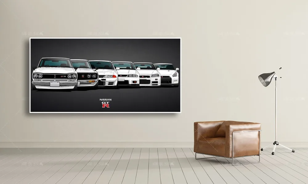 Картина на холсте HD принты Модульная картина Современная Nissan Skyline GTR автомобильные картины прикроватная домашняя декоративная настенная наклейка плакаты