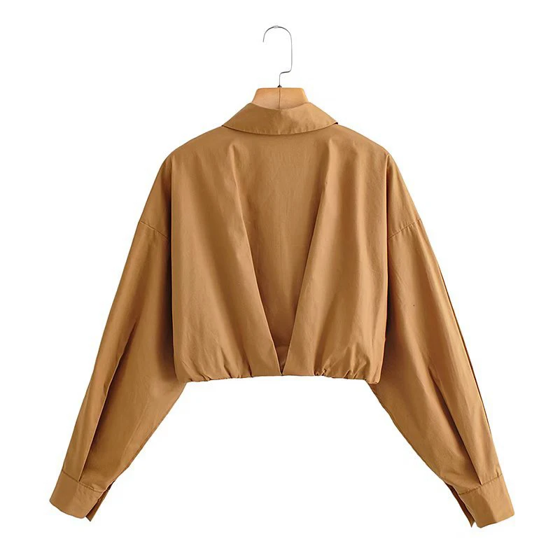 Женская короткая блузка с рукавами летучая мышь |