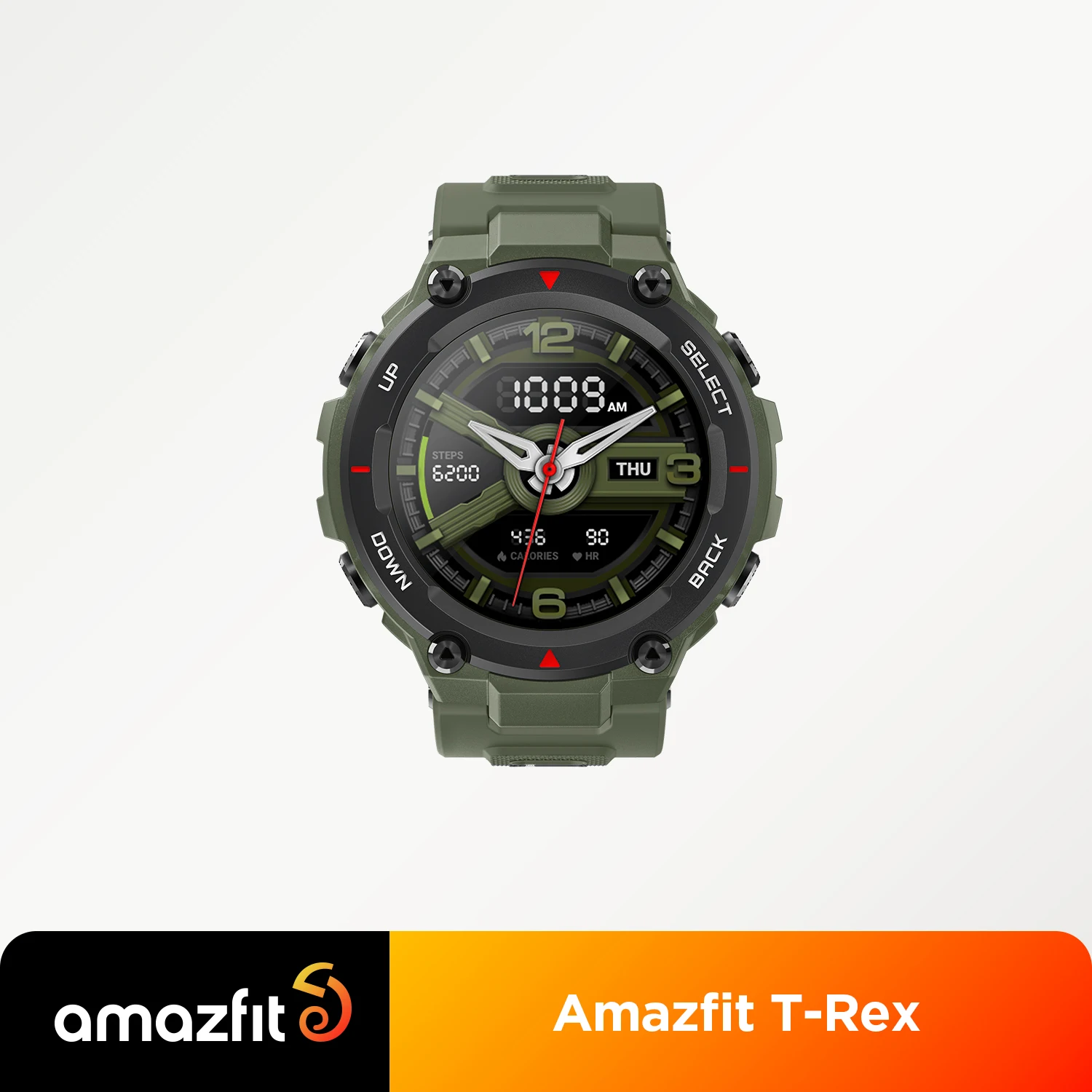 

Global Version Amazfit T-rex Round Smartwatch 5ATM Waterproof GPS/GLONASS 20-day Battery Life AMOLED Screen for iOS Android