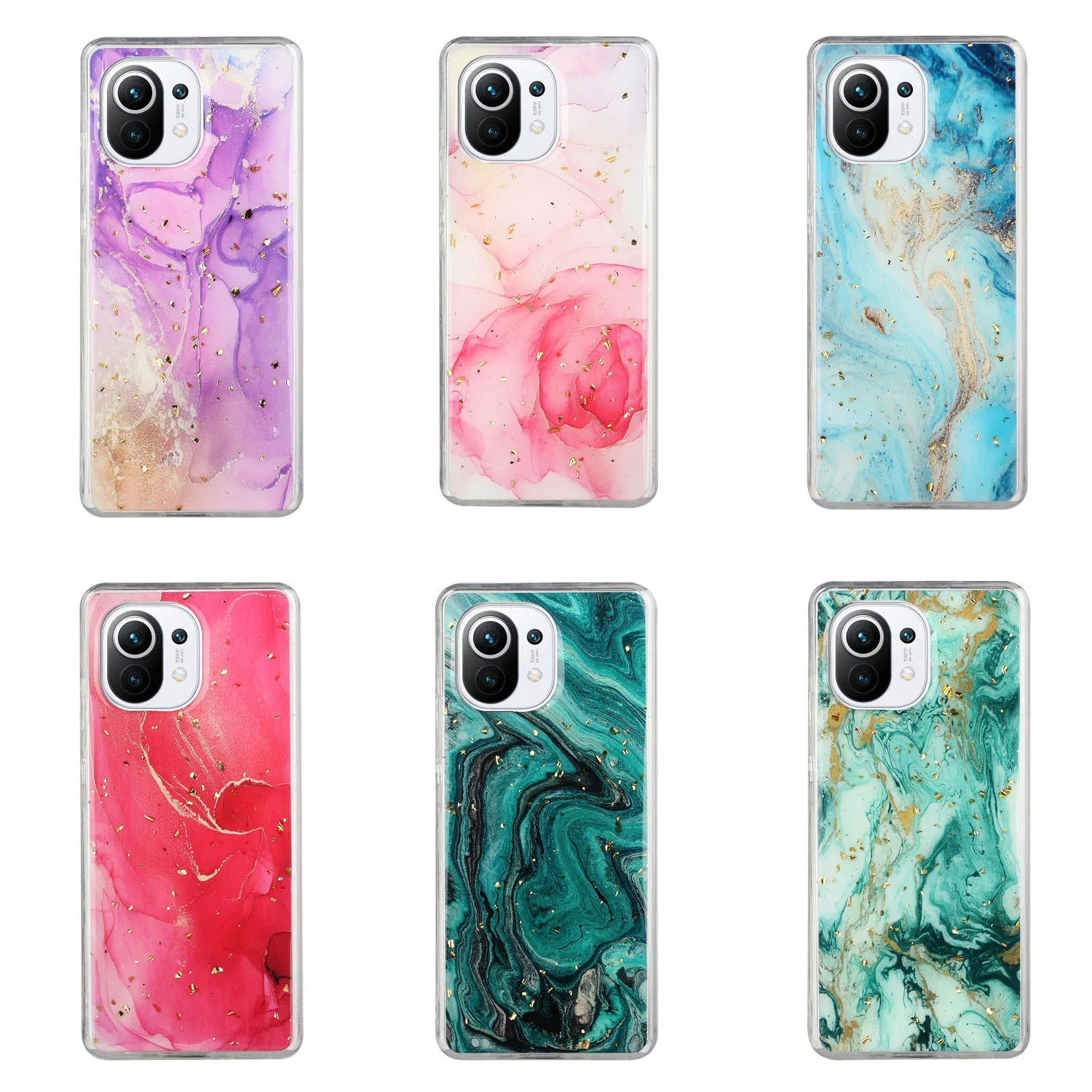 

Fashion flashing gradient Hookah marbling Anti-fall Shockproof Protection Phone Case For Xiaomi 11i 11 Pro Lite TPU Back Cover