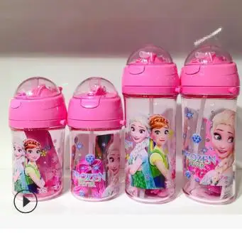 Горячая печатных hello kitty моя бутылка веревка мультфильм Спортивная для питья вода бутылка для детей подарок кормления - Цвет: Цвет: желтый