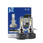 Светодиодная двухцветная лампа для автомобильных фар H4 H7 H11 9005 HB3 9006 HB4 H1 6000 лм, автомобильные фары, противотуманные фары, теплый белый K 12 В, лампа
