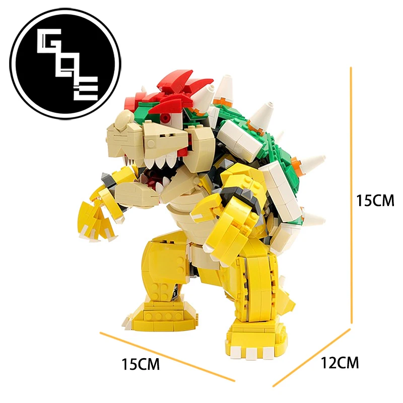 

Creative expert series Custom Bowser Turtle Animal 3D Model ideal DIY MOC-12349 educational building blocks bricks toys for kids