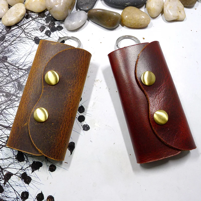 Чехол для ключей blongk из натуральной кожи маленький органайзер мини сумка на