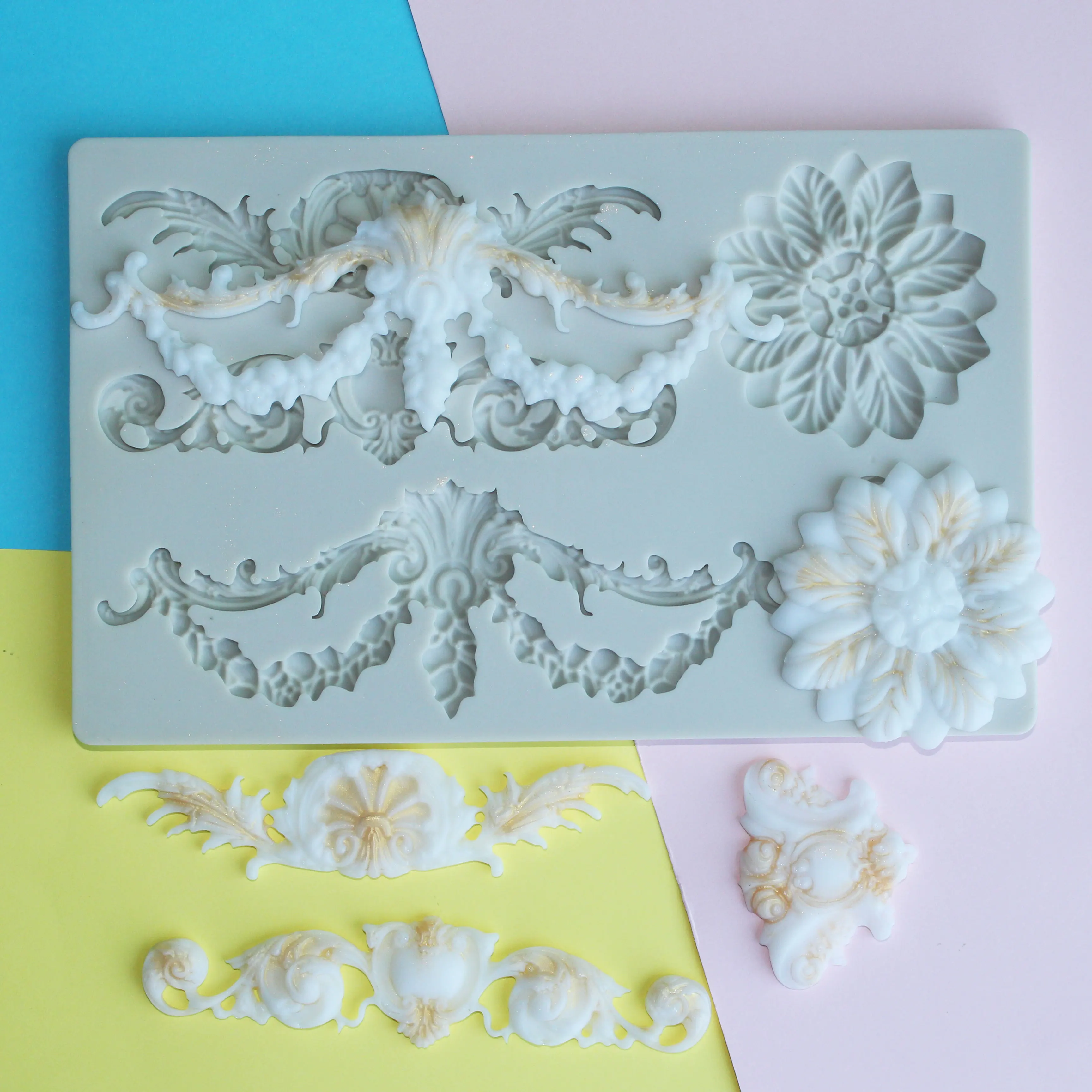 

Totem Border Garland Wreath Silicone Fondant Mould Cake Decor Tools Chocolate Gumpaste Molds, Sugarcraft, Kitchen Gadget