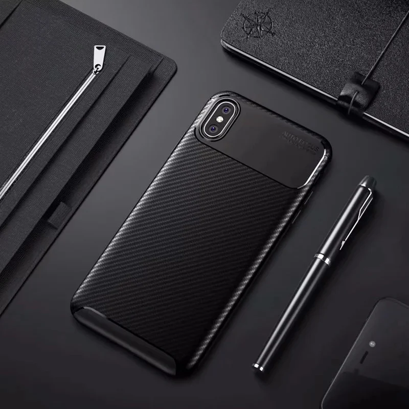 Чехол для iPhone 11 Pro Max XS MAX XR X 6 6S Plus 7 8 чехол из углеродного волокна Ударопрочный