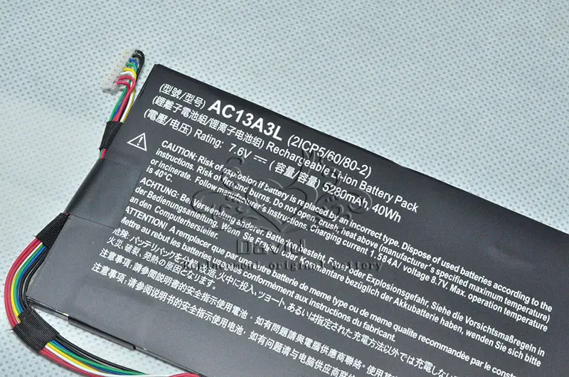 Оригинальный аккумулятор JIGU для ноутбука 2ICP5/60/80-2 AC13A3L ACER Aspire P3-131 171 TravelMate X313 |