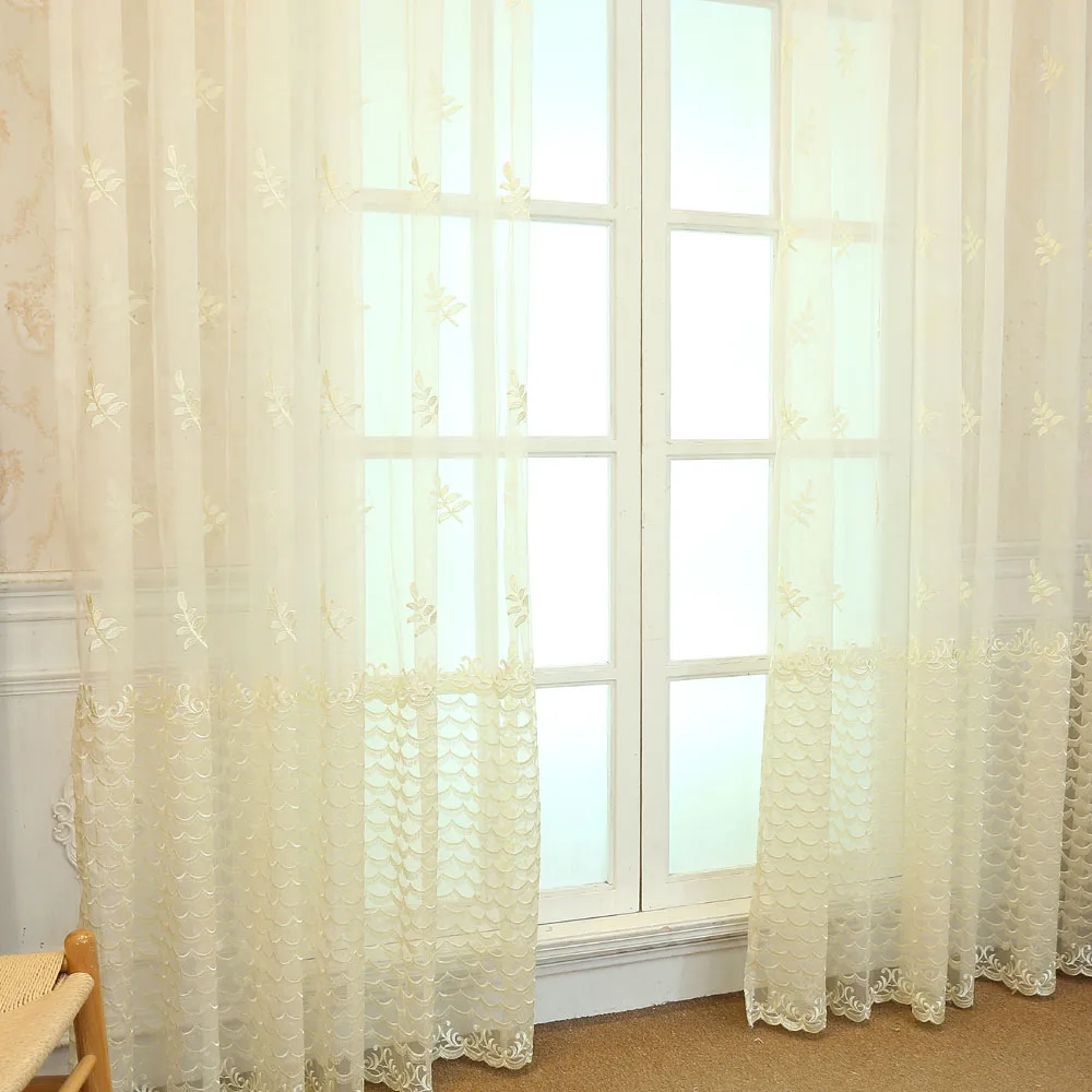 Красные занавески для гостиной бежевые тюлевые из вуали окон спальни обработки