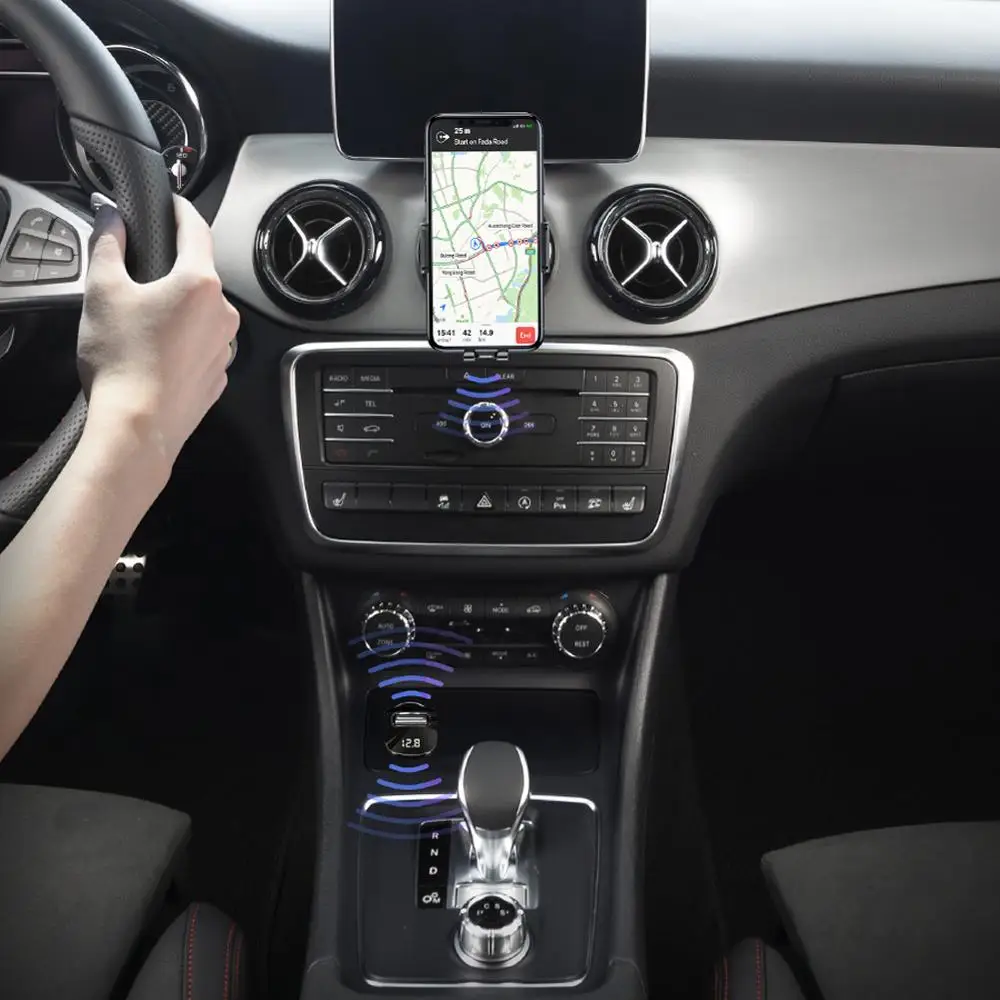 F40 FM передатчик Беспроводной модулятор Bluetooth 5 0 разъём подачи внешнего сигнала AUX