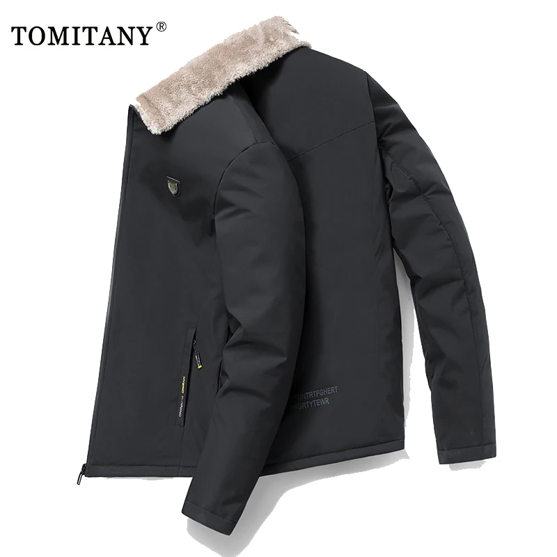 Parka Jackets Men Luxury Fleece Jacket Warm Thick Windbreaker Classic Stand Collar Coat Brand Designer Winter Fleece Parkas 5XL