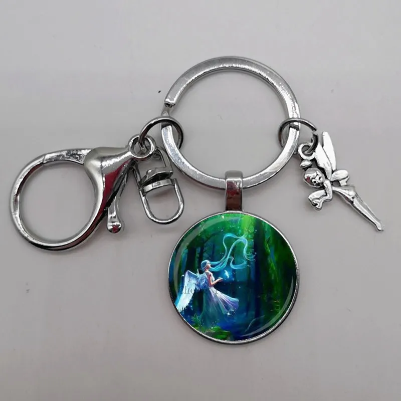 Гламурный Ангел Фея Луна фото брелок ангел ювелирные изделия кулон с дизайном