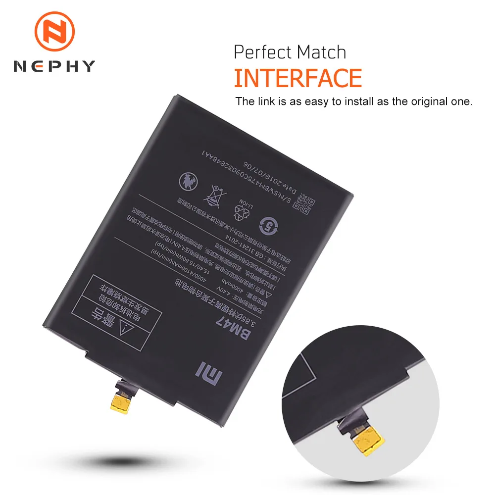 Новый оригинальный аккумулятор Nephy BM47 для Xiaomi Redmi 3 3S 3X 4X Pro|Аккумуляторы мобильных