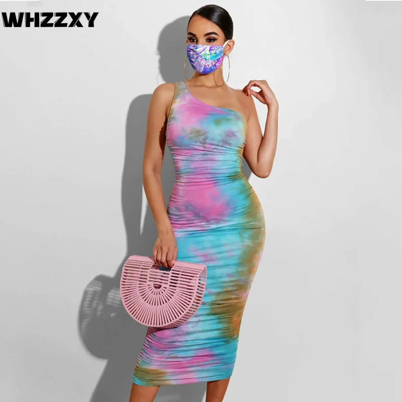 Женское облегающее платье WHZZXY французское модное с одним открытым плечом без