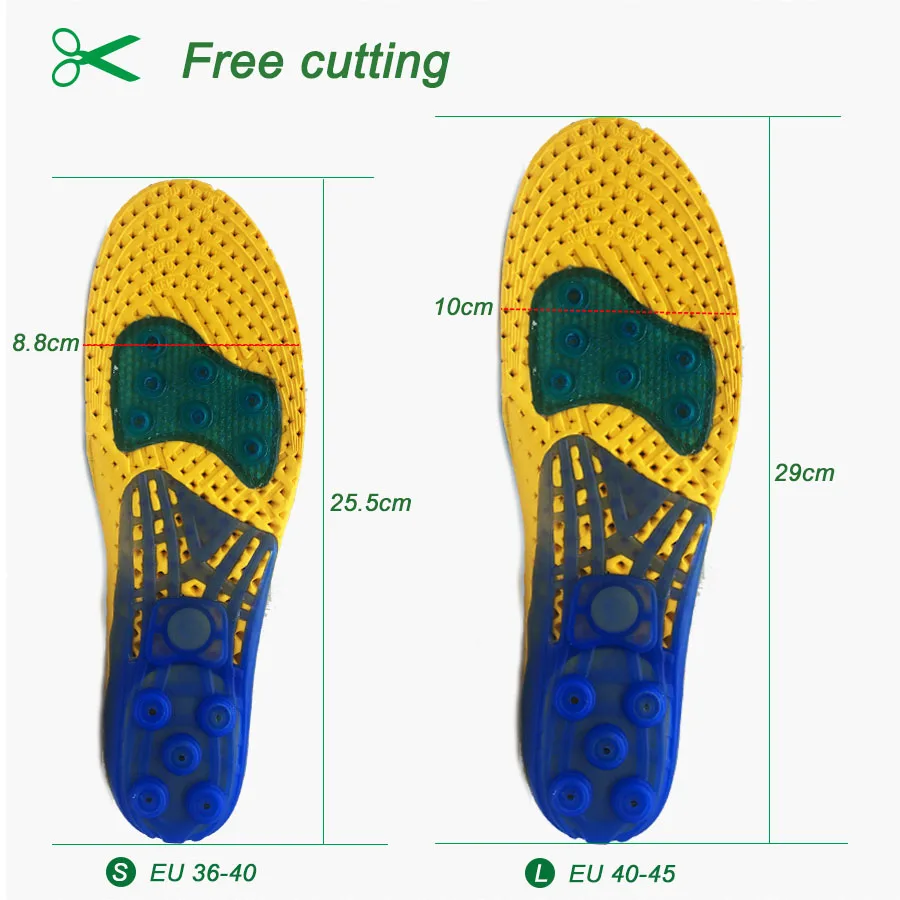 

Spring Silicone gel insoles Orthopedic shoes sole insoles for feet Sports insoles Shock Absorption Arch Support Running Shoe Pad