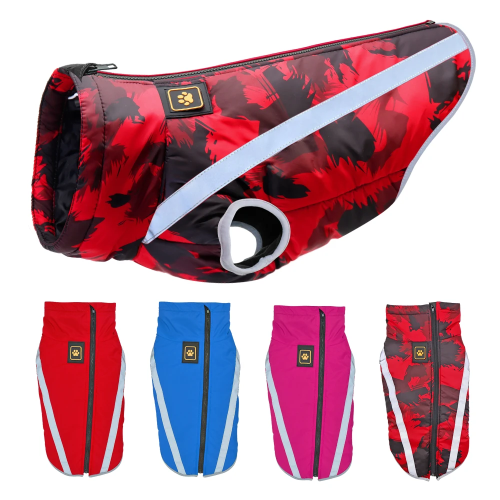 

Winter Pet Dog Clothes Reflective Waterproof Dog Jacket Soft Fleece Warm Coat French Bulldog Clothing For Small Medium Large Dog
