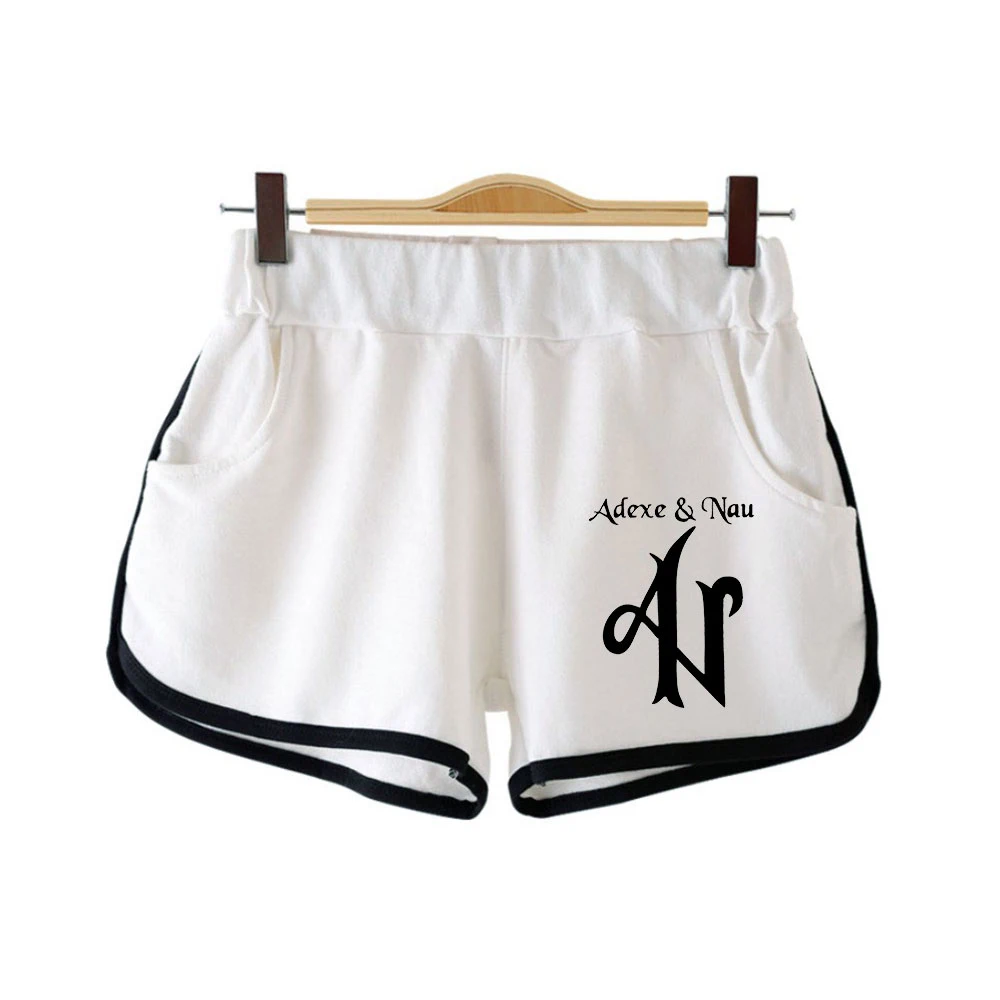 

Sportswear Adexe&Nau Unisex Summer Elastic Waist Casual Home Shorts Pajama Pants Black and White Beach Pants Sports Pants