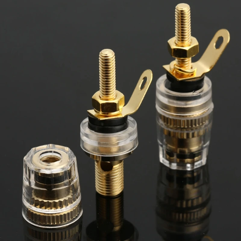 

8pcs/set 42mm Copper Speaker Terminal Binding Post Amplifier for 4mm Banana Plug X37B