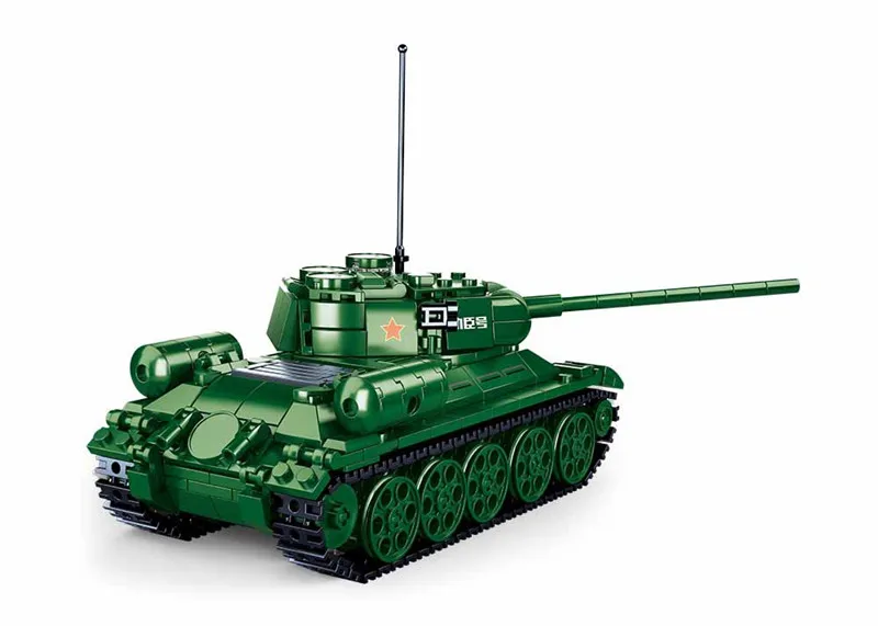 

497Pcs Military T34-85 Tank Building Blocks Sets DIY Creative 215 Tank Model Bricks Educational Toys for Children