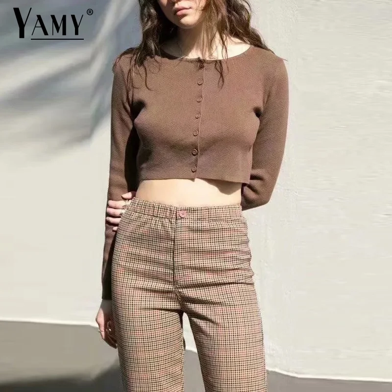 Белый черный кардиган kawaii Укороченный Женский вязаный укороченный свитер в