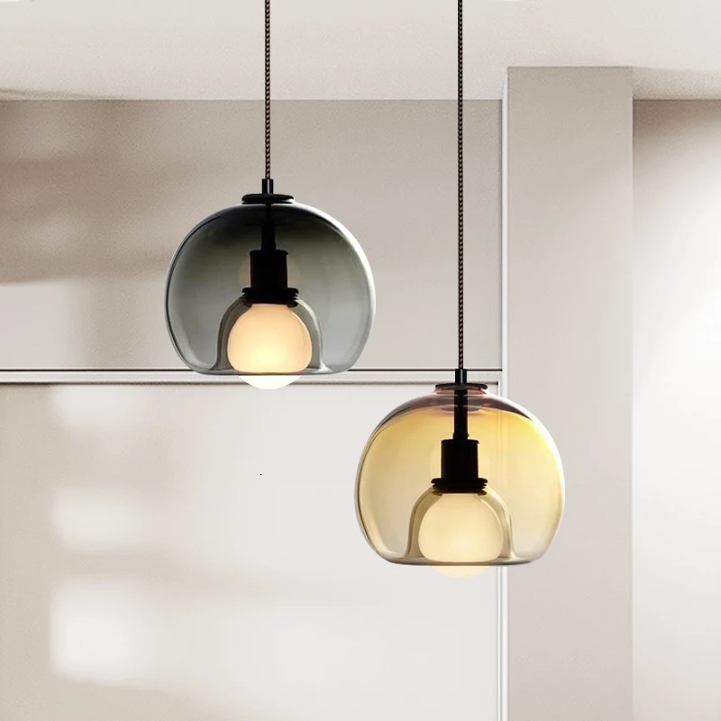 Современная лаконичная стеклянная люстра для отеля гостиной прикроватная