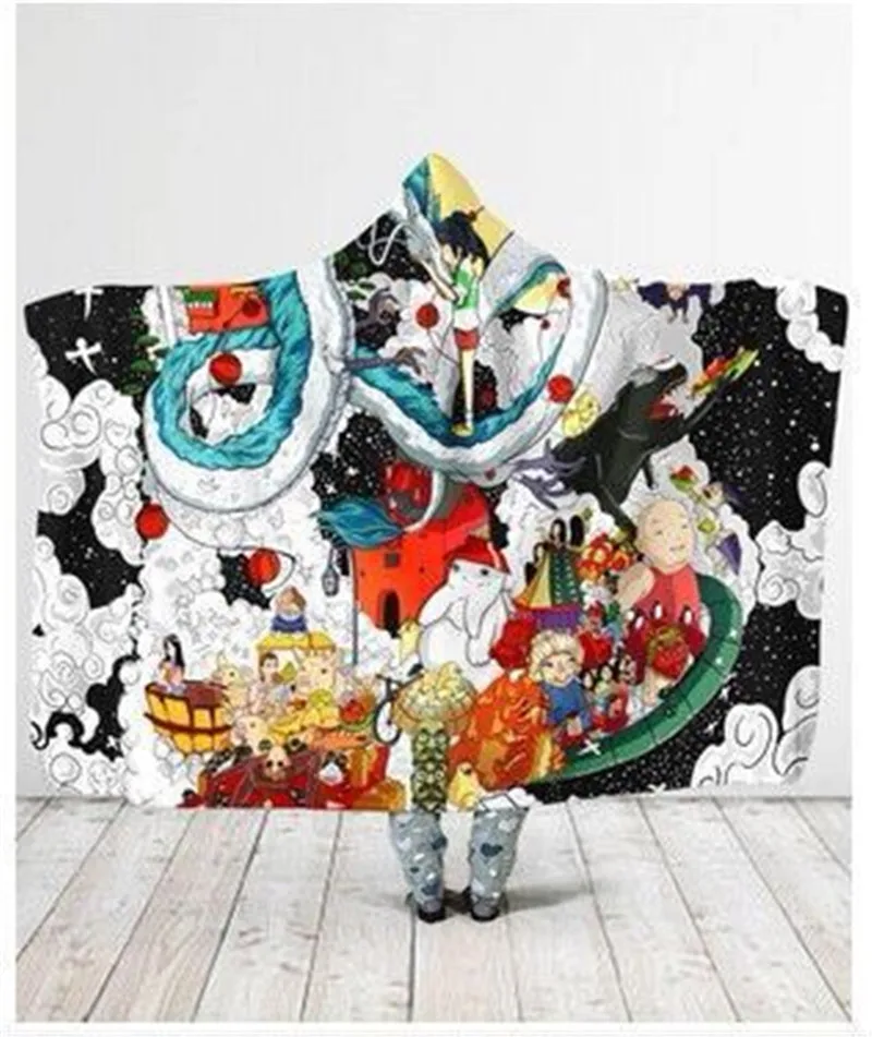 3D одеяло Наруто с цифровой печатью двухслойная плотная накидка Модное теплое