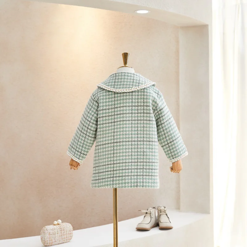 Куртка для девочек 2020 новая осенне-зимняя модная верхняя одежда клетчатая в