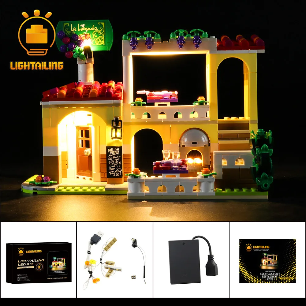 

Светильник больного светодиодный светильник комплект для 41379 Heartlake City Ресторан игрушки строительные блоки светильник ing комплект