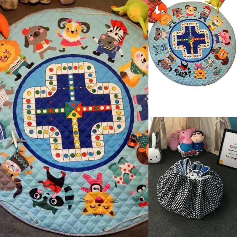 

Cartoon Round Folding Cotton Storage Mat Children Baby Crawling Pad Baby mat