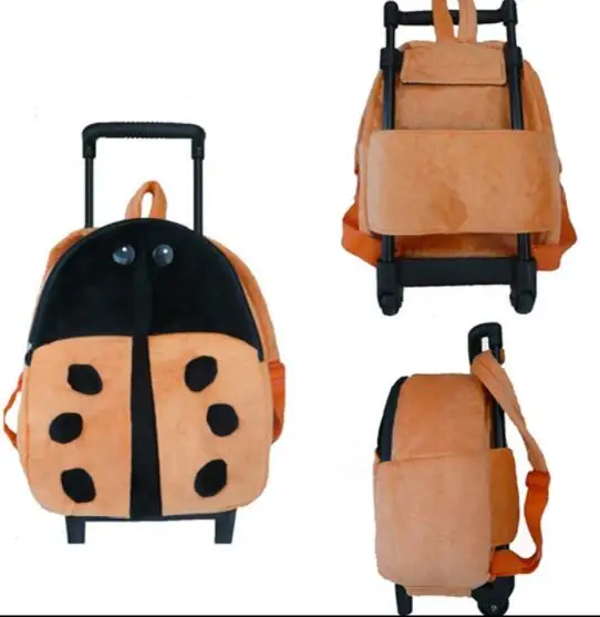 Детский рюкзак на колесиках, тележка, школьная сумка на колесиках с героями мультфильмов, для детского сада, рюкзак, багажная сумка