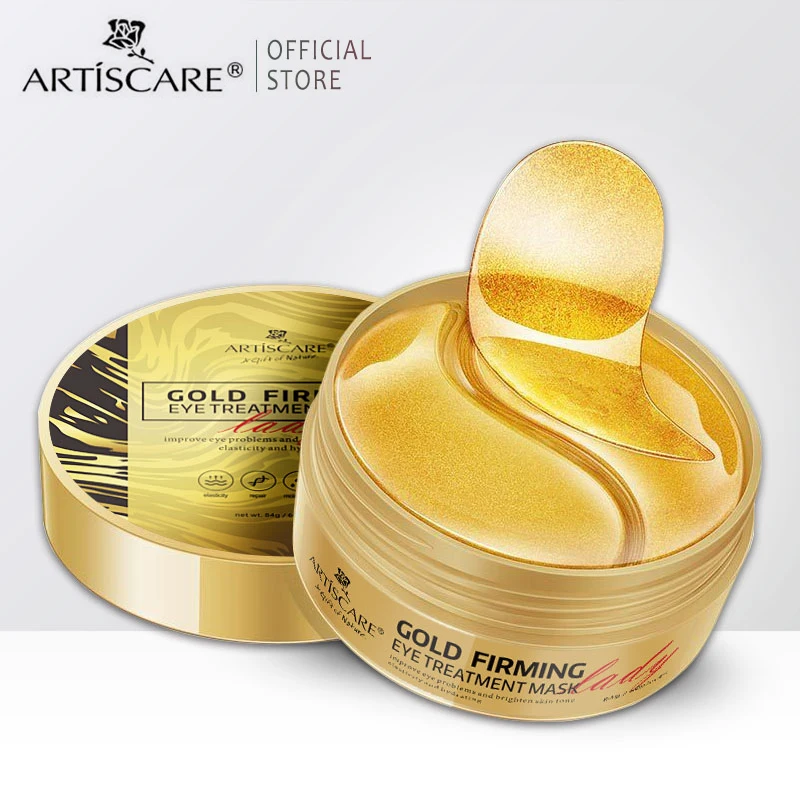 

ARTISCARE 24K Gold Crystal Collagen Gel Eye Patches 60pcs Anti Aging & Wrinkle Dark Circles Eye Bags Remove Eye Mask Skin Care