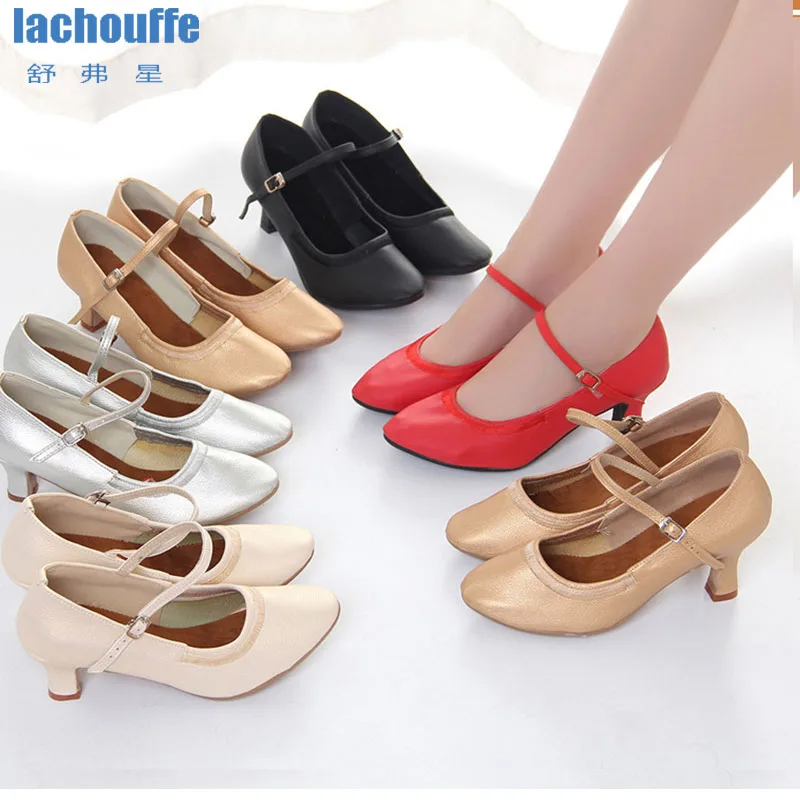 Туфли для танцев девушек на низком каблуке 3 5 см туфли учителя
