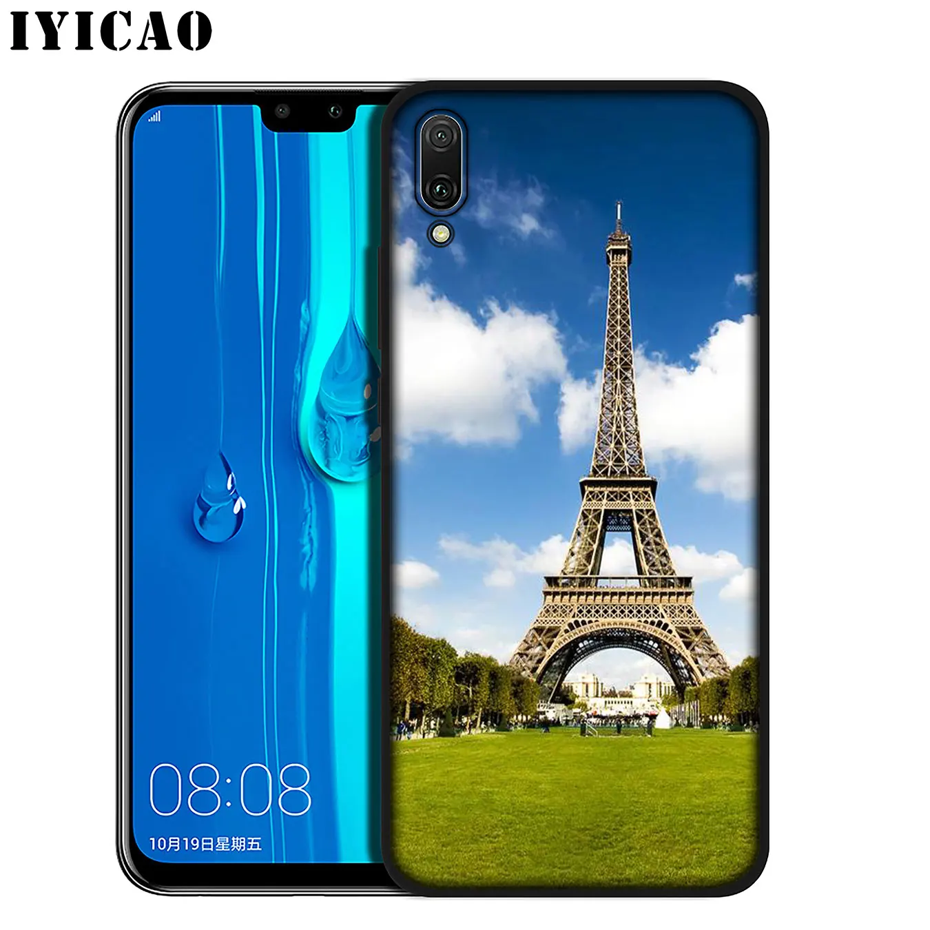 IYICAO France Paris Eiffel Tower Soft Silicone Phone Case for Huawei Mate 30 20 10 Pro Nova 5i 4 3 3i 2i 2 Lite Black Cover |